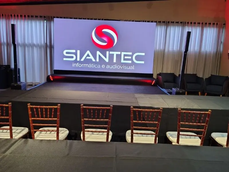 Aluguel de painel de LED em salão de eventos corporativos em Ribeirão Preto